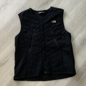The North Face Button Down Black Womens Large Puffer Vest